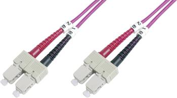 Digitus DK-2522-10-4 optické vlákno LWL prepojovací kábel [1x zástrčka SC - 1x zástrčka SC] 50/125 µ Multimode OM4 10.00