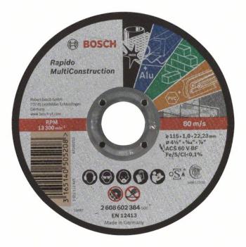 Bosch Accessories ACS 60 V BF 2608602384 rezný kotúč rovný  115 mm 22.23 mm 1 ks