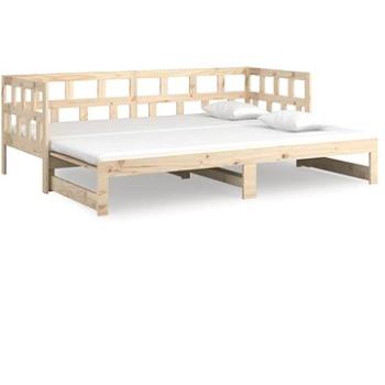 Výsuvná posteľ masívna borovica 2× (90 × 190) cm, 820232