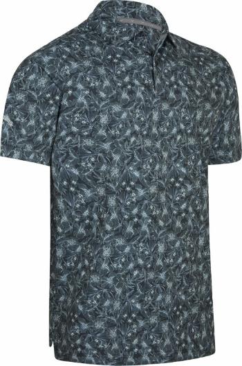 Callaway Mens All Over Outline Floral Print Polo Caviar 3XL