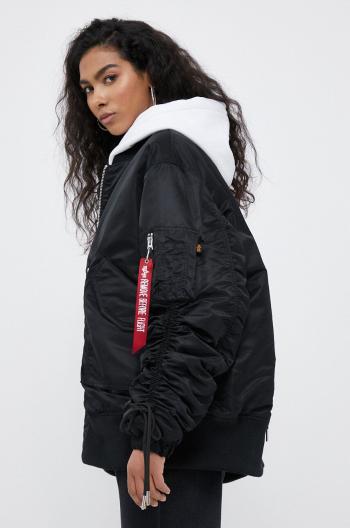 Bunda Alpha Industries dámsky, čierna farba, prechodná