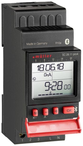 Müller SC 28.11 pro4 230V 50-60Hz časovač na DIN lištu digitálny 230 V 16 A/250 V