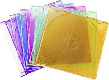 Basetech  obal na CD 1 CD / DVD / Blu-Ray plast modrá, štandardné zelená (hodvábne matná), oranžová, ružová, purpurová 1