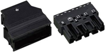 WAGO 770-115/K010-165 sieťový konektor WINSTA MIDI zástrčka, rovná Počet kontaktov: 4 + PE 25 A čierna 1 ks