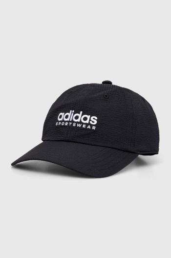 Šiltovka adidas čierna farba, s nášivkou,  IP6315