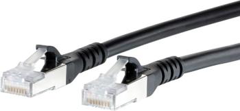 Metz Connect 130845A000-E RJ45 sieťové káble, prepojovacie káble CAT 6A S/FTP 10.00 m čierna s ochranou 1 ks