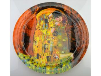 MAKRO - Podnos sklo 37,5cm Klimt Kiss