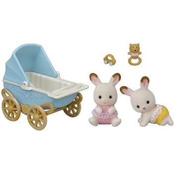 Sylvanian families Dvojčatá Chocolate králikov s kočíkom (5054131054321)