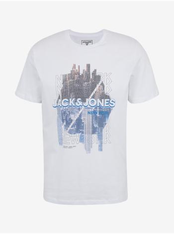 Tričká s krátkym rukávom pre mužov Jack & Jones - biela