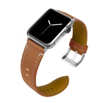 BStrap Leather Italy remienok na Apple Watch 42/44/45mm, Brown (SAP001C06)