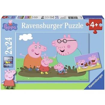 Ravensburger puzzle 090822 Prasiatko Peppa: Šťastná rodina 2× 24 dielikov (4005556090822)