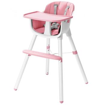Jedálenská stolička 2v1 Chloe - ružová high chair pink