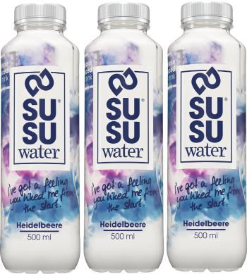 SUSU Water Čučoriedka a Jogurt PET 3 x 500 ml