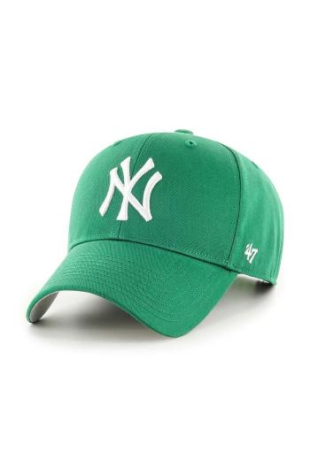 Šiltovka 47brand MLB New York Yankees zelená farba, s nášivkou