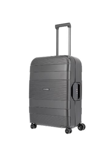 Travelite Skořepinový cestovní kufr Korfu Black M 65 l