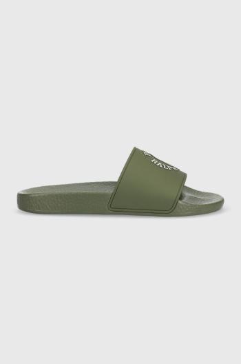 Šľapky Polo Ralph Lauren Polo Slide pánske, zelená farba, 809892947003