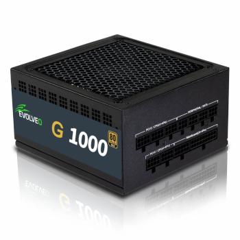 EVOLVEO G1000 PCIe 5.0, zdroj 1000W, ATX 3.0, 80+ GOLD, 90% účinnosť, aPFC, 140mm ventilátor, retail