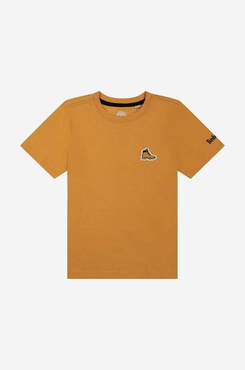 Detské bavlnené tričko Timberland Short Sleeves Tee-shirt oranžová farba, jednofarebné