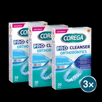 COREGA čistiace tablety Pro Cleanser Orthodontics 3 x 30 tabliet