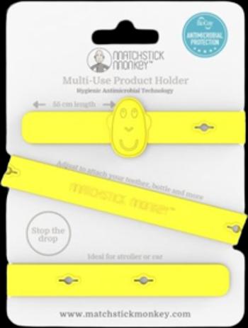 Matchstick Monkey Multifunkčný silikónový remienok, žltý