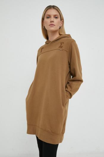 Bavlnené šaty G-Star Raw béžová farba, mini, oversize