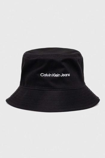 Bavlnený klobúk Calvin Klein Jeans čierna farba, bavlnený