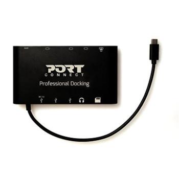 PORT CONNECT Dokovacia stanica 8 v 1 LAN, HDMI, mini Display Port, VGA, USB-C 60 W, 3× USB-A (901906)