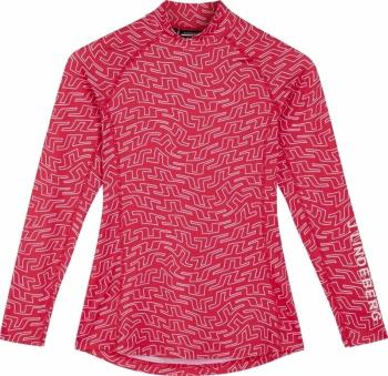 J.Lindeberg Asa Print Soft Compression Top Azalea Outline Bridge Swirl S