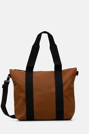 Taška Rains Tote Bag Mini W3 hnedá farba, 14160-63