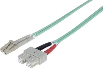 Intellinet 750523 optické vlákno LWL prepojovací kábel [1x zástrčka LC - 1x zástrčka SC] 50/125 µ Multimode OM3 10.00 m