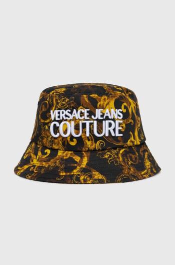 Bavlnený klobúk Versace Jeans Couture čierna farba, bavlnený, 76GAZK06 ZG267