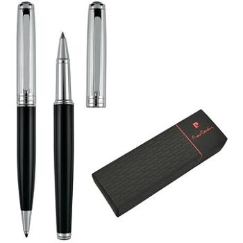PIERRE CARDIN DIDIER súprava guličkové pero + roller, čierno-strieborná (B0400500IP3)