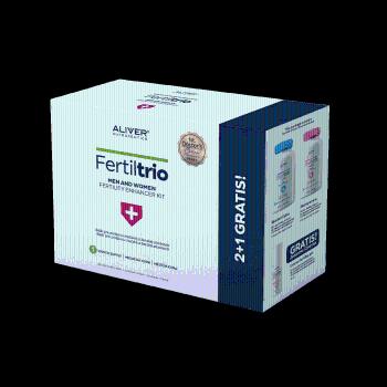 Aliver Nutraceutics Fertiltrio - podpora mužskej a ženskej plodnosti + darček Fertility Gel Intense - Zadarmo v balení 180 kapsúl