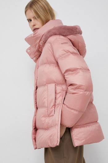 Páperová bunda Geox dámska, ružová farba, zimná