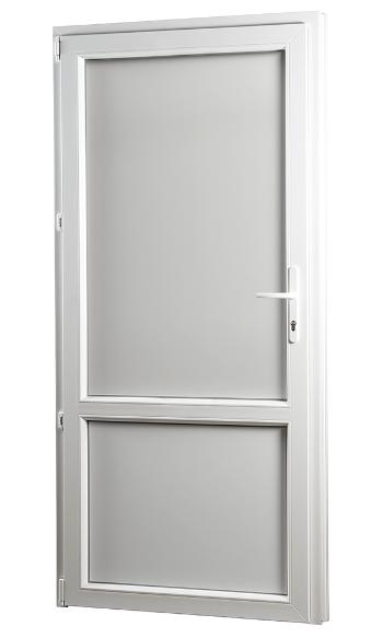 SKLADOVE-OKNA.sk - Vedľajšie vchodové dvere PREMIUM, plné, ľavé - 980 x 2080 mm, barva biela