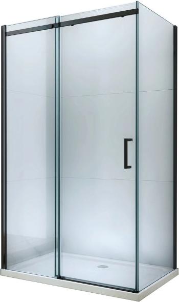 MEXEN/S - OMEGA sprchovací kút 100x100 cm, transparent, čierna 825-100-100-70-00
