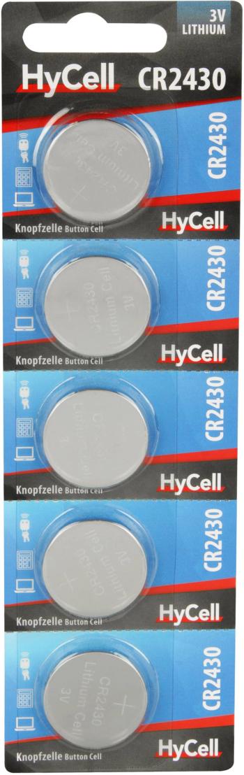 HyCell CR2430 gombíková batéria  CR 2430 lítiová 300 mAh 3 V 5 ks