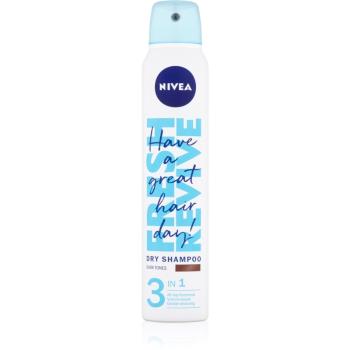 Nivea Fresh Revive suchý šampón pre zväčšenie objemu Dark Tones 200 ml