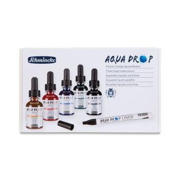 Akvarelové farby Schmincke AQUA DROP - sada 5 x 30 ml + liner