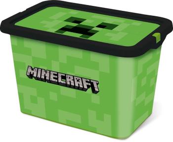 STOR Plastový úložný box s vekom Minecraft 7l