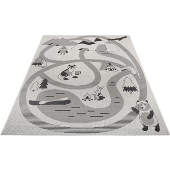 Dětský kusový Flatweave Kids Rugs 104880 Cream/Black 200×290 cm (278590-106997)