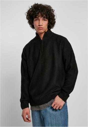 Urban Classics Knit Troyer black - 4XL
