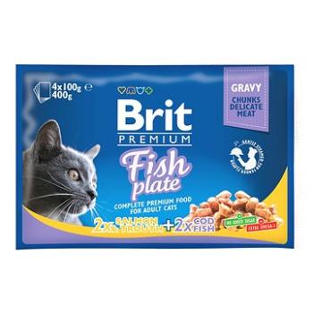 Brit Premium Cat Pouches Fish Plate 400 g (4× 100 g) (8595602506248)