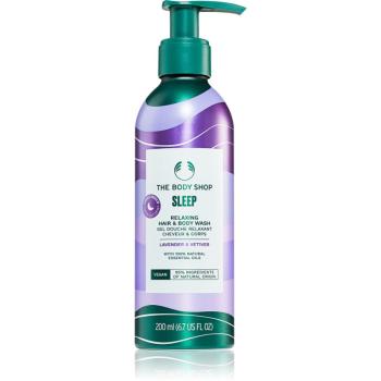 The Body Shop Bath and Body Hair & Body Wash šampón na vlasy a telo Lavender & Vetiver 200 ml