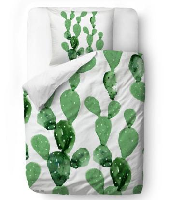 Obliečok Butter Kings Cactus biela zelená 200x135 + 60x50 cm