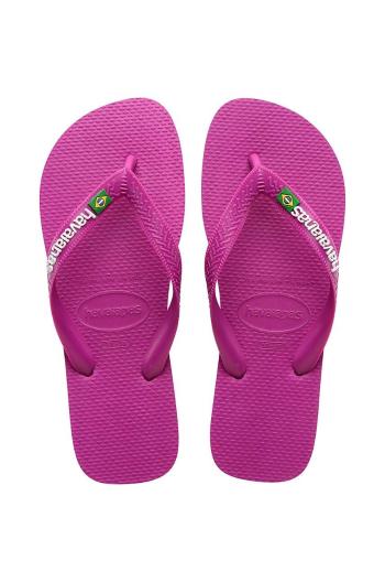 Žabky Havaianas BRASIL LOGO ružová farba, 4110850.4622