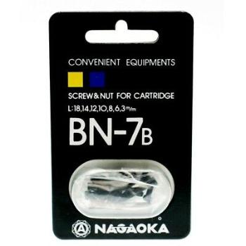 Nagaoka BN-7 black cartridge mounting screws (4+4)