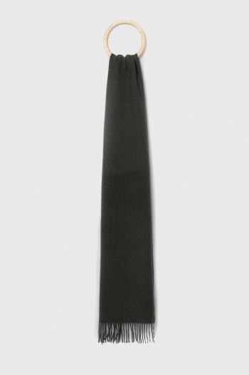 Kašmírový šál Tommy Hilfiger šedá farba, jednofarebný