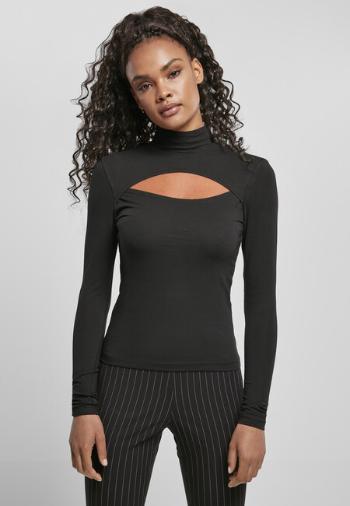 Urban Classics Ladies Cut-Out Turtleneck Longsleeve black - L