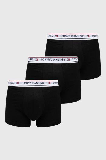 Boxerky Tommy Jeans 3-pak pánske,čierna farba,UM0UM03160